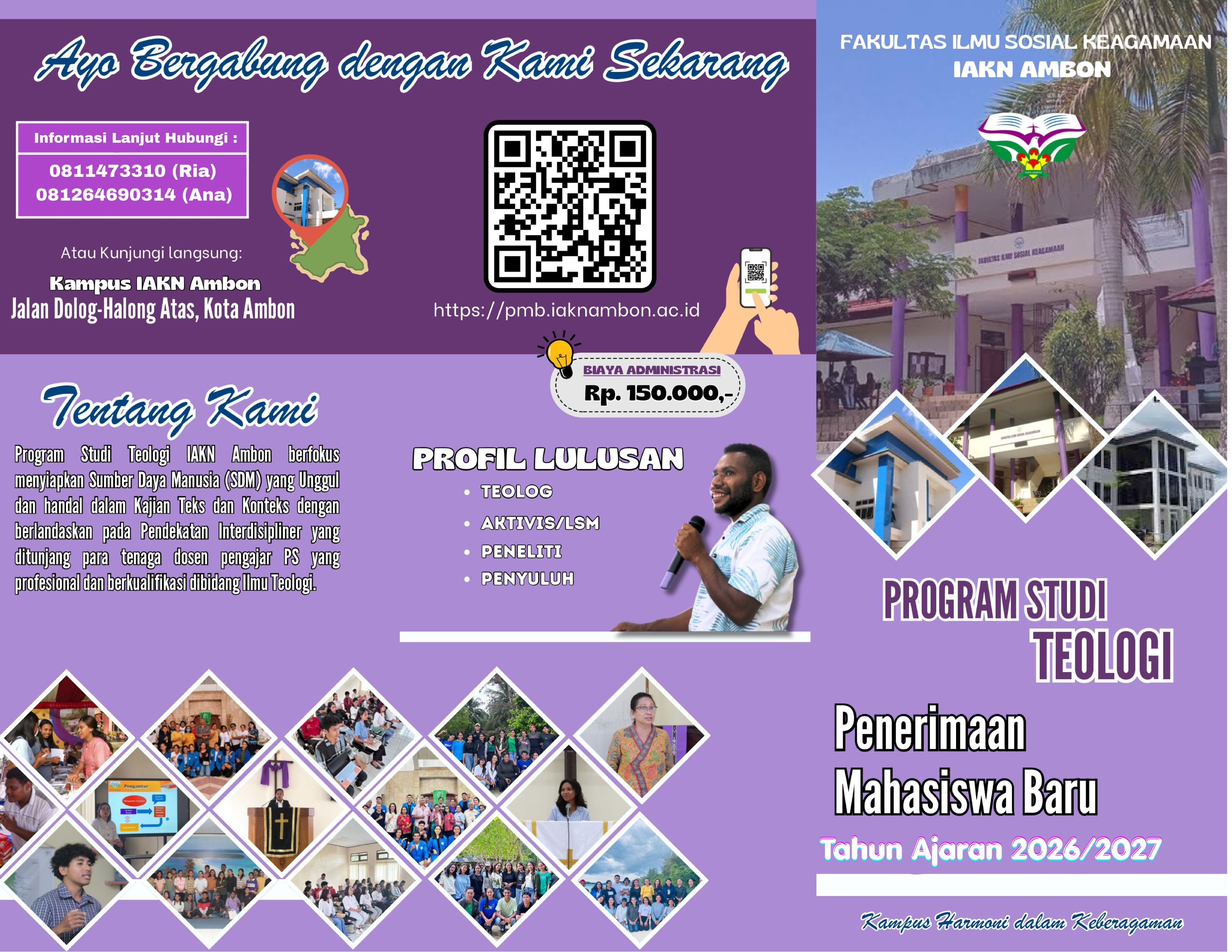 Penerimaan Mahasiswa Baru Prodi Teologi Tahun Ajaran 2026/2027